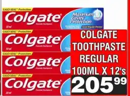 Advance Cash n Carry COLGATE TOOTHPASTE REGULAR 100ML X 12's offer