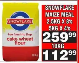 Advance Cash n Carry SNOWFLAKE MAIZE MEAL 10KG offer