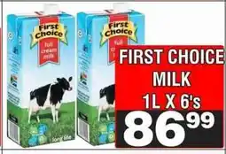 Advance Cash n Carry FIRST CHOICE MILK 1L X 6's offer
