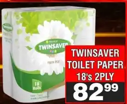 Advance Cash n Carry TWINSAVER TOILET PAPER 18's 2PLY offer