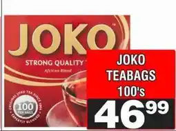 Advance Cash n Carry JOKO TEABAGS 100's offer