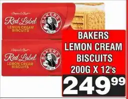 Advance Cash n Carry BAKERS LEMON CREAM BISCUITS 200G X 12's offer