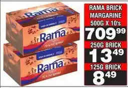 Advance Cash n Carry RAMA BRICK MARGARINE 500G X 10's offer