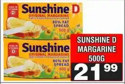 Advance Cash n Carry SUNSHINE D MARGARINE 500g offer