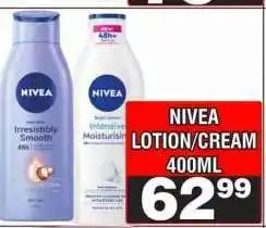 Advance Cash n Carry NIVEA LOTION/CREAM 400ML offer