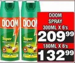 Advance Cash n Carry DOOM SPRAY 180ML X 6's offer