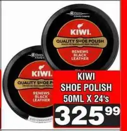 Advance Cash n Carry KIWI SHOE POLISH 50ML X 24's offer