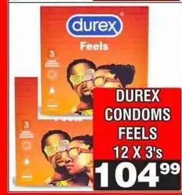 Advance Cash n Carry DUREX CONDOMS FEELS 12 X 3's offer