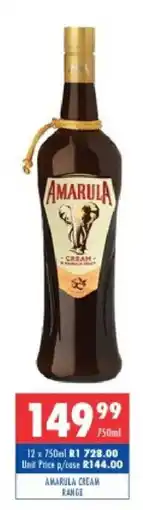 Ultra Liquors Amarula Cream offer