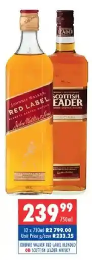 Ultra Liquors Johnnie walker red label bllended or scottish leader whisky offer