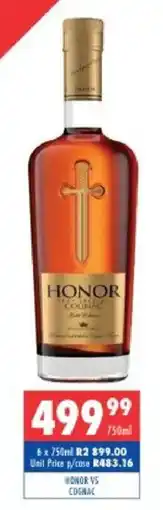 Ultra Liquors HONOR VS COGNAC offer