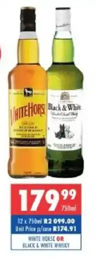 Ultra Liquors White Horse or Black & White Whisky offer