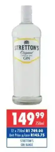 Ultra Liquors Stretton's Original Gin offer
