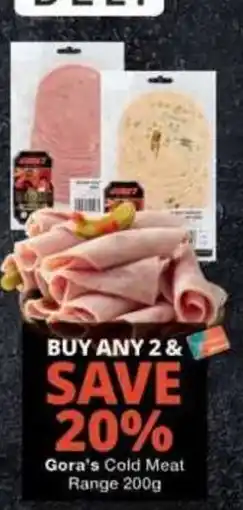 Checkers Gora's Cold Meat Range offer