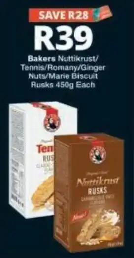 Bakers Nuttikrust/Nut/Nuts/Marie Biscuit Rusks