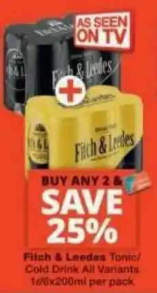 Checkers Fitch & Leedes Tonic/Cold Drink All Variants offer