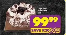 Shoprite Large black forest cake offer