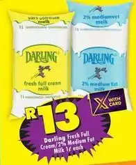 Shoprite Darling - fresh full cream milk / medium fat milk offer