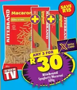 Shoprite Ritebrand Spaghetti/Macaroni offer