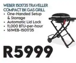 Sounds Great Weber 1501735 Traveller Compact BK Gas Grill offer