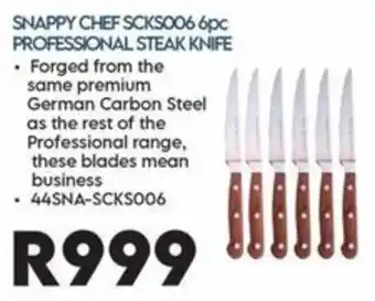 SNAPPY CHEF SCKS006 6pc PROFESSIONAL STEAK KNIFE