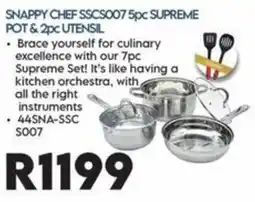 Sounds Great SNAPPY CHEF SSCS007 5pc SUPREME POT & 2pc UTENSIL offer