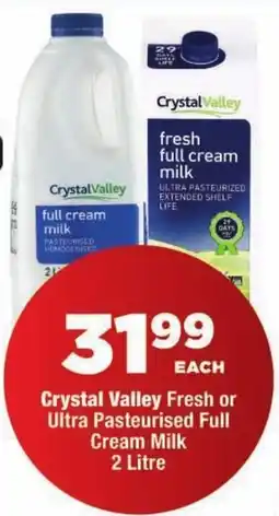 OK MiniMark Crystal Valley Fresh or Ultra Pasteurised Full Cream Milk offer