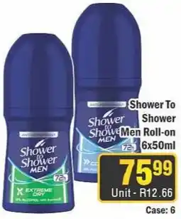 J&E Cash and Carry Shower to Shower Men Roll-on offer