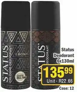 J&E Cash and Carry Status Deodorant offer
