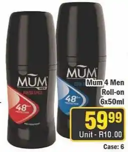 J&E Cash and Carry Mum 4 Men Roll-on offer