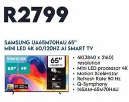 Sounds Great SAMSUNG UA65M70HAU 65" MINI LED 4K 60/120HZ AI SMART TV offer