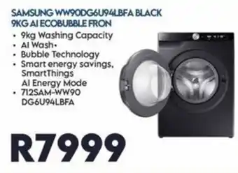 SAMSUNG WW90DG6U94LBFA BLACK