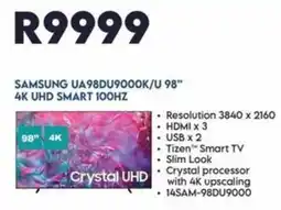 Sounds Great SAMSUNG UA98DU9000K/U 98" 4K UHD SMART 100HZ offer