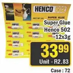 J&E Cash and Carry Henco 502 Super Glue offer