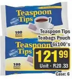 J&E Cash and Carry Teaspoon Tips Teabags Pouch offer