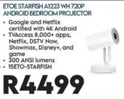 Sounds Great ETOE STARFISH A1223 WH 720P ANDROID BEDROOM PROJECTOR offer