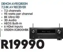 Sounds Great DENON AVRX2800H 7.2 8K AV RECEIVER offer