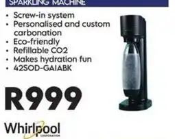 Sounds Great Sparkling Machine Whirlpool offer