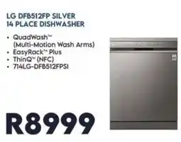 Sounds Great LG DFB512FP SILVER 14 PLACE DISHWASHER offer