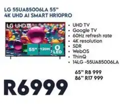 Sounds Great LG 55UA85006LA 55" 4K UHD AI SMART HR10PRO offer