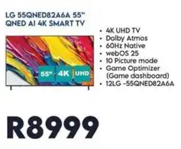 Sounds Great LG 55QNED82A6A 55" QNED AI 4K SMART TV offer