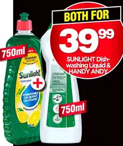 Choppies SUNLIGHT Dish-washing Liquid & HANDY ANDY offer