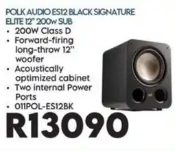 Sounds Great Polk Audio ES12 Black Signature Elite 12" 200w Sub offer
