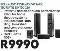 Sounds Great POLK AUDIO T50 BLACK 5.0 PACK offer
