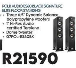 Sounds Great Polk Audio ES60 Black Signature Elite Floor Standing offer