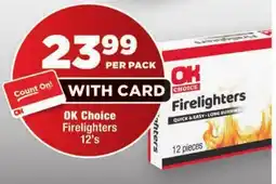 OK MiniMark OK Choice Firelighters offer