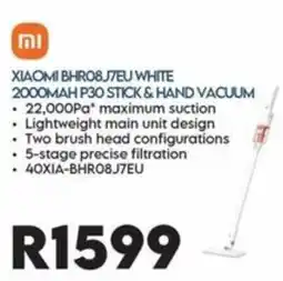 Sounds Great XIAOMI BHR08J7EU WHITE 2000MAH P30 STICK & HAND VACUUM offer
