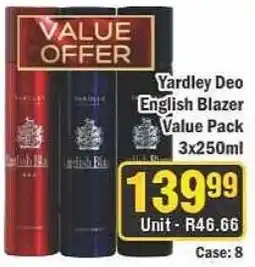 J&E Cash and Carry Yardley Deo English Blazer offer