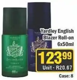 J&E Cash and Carry Yardley English Blazer Roll-on offer