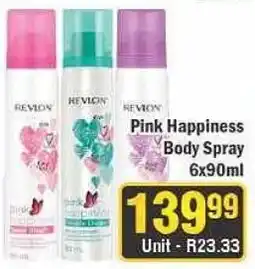 J&E Cash and Carry Revlon Pink Happiness Body Spray offer
